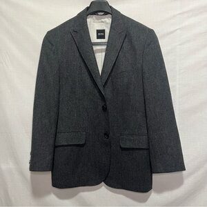 BOSS Hugo Boss Men's Dark Grey Blazer, Size 40R